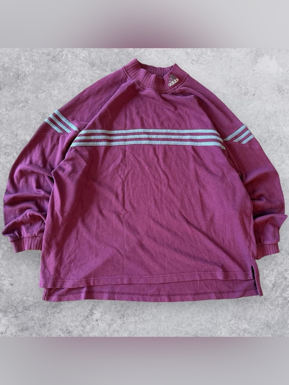 Adidas y2k Burgundy Long Sleeve Shirt